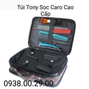 Túi Xách Đựng Kéo Cắt Tóc Đồ Nghề Làm Tóc Vali Đựng Kéo Cắt Tóc Caro Loại Tốt.(Ảnh thật)