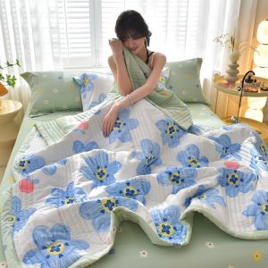 Washed Cotton Summer Cool Quilt Air-conditioning Quilt Thin Summer Quilt Single Queen Size King (Without Pillow)