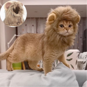 Cute Lion Mane Cat Wig Small Dog Cats Costume Lion Mane Wig Cap Hat for Cat Dogs Fancy Costume Cosplay Toy Pet Accessory