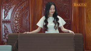 Giường Ngủ Cá Nhân Có Nệm Gấp Xếp Gọn Cao Cấp DAKITA Nhật Bản giường xếp DKB-150 Xám