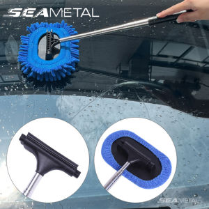 SEAMETAL Car Glass Cleaner Wiper Window Cleaning Brush Wiper Retractable Rearview Mirror Clean Brushes
