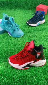 JUSTSL 2025 spring summer childrens basketball shoes high top boys sports mesh breathable sneaker
