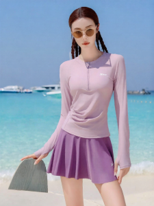 XTEP | Slimming Conservative Two-piece Sleeve-long Swimwear