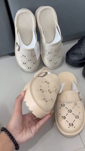 L  รองเท้าหัวปิด รองเท้าแฟชั่น รองเท้าเปิดส้น  CO-COE002  สี เบจ ควันบุรี่ ขาว ดำ ขนาด  36-40