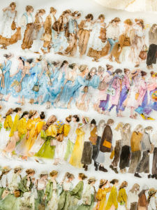 Bộ Ghi Chú PET Original Character Stickers South France Relaxing Feel Vintage Artistic Basic Scrapbooking Material