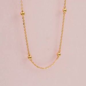 CHOW SANG SANG 周生生 999 24K Solid Gold Dazzling Beads Chain Necklace for Women 47cm 95480N Price-by-Weight Approx. 3.7g Gold