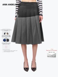 ANN ANDELMAN | Plaid Pleated A-line Mid-length Skirt