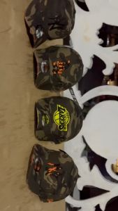 Topi Baseball Logo Lakers Loreng Camo Sobek / Topi Baseball Model Sobek Full Bordir / Topi Premium  Pria Wanita
