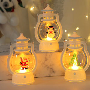 Đèn LED Di Động Đèn Lồng Giáng Sinh Ông Già Noel Người Tuyết Trong Nhà Trang Trí Đèn Chạy Bằng Pin Xmas Năm Mới Đồ Trang Trí Nhà Trắng