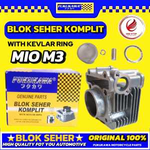 BLOK SEHER PLUS PISTON KIT KOMPLIT ORIGINAL FUKUKAWA MIO M3 WITH KEVLAR RING ASLI FKKW