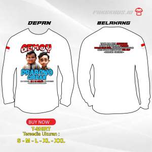 KAOS PRABOWO GIBRAN GEMOY (tebal bahan combed 24s)