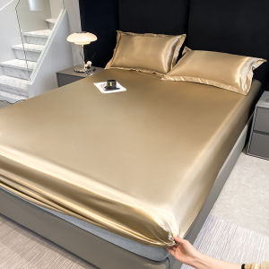 ผ้าคลุมที่นอนผ้าซาติน Cadar ราชินี/ราชาคลังสินค้าพร้อมระบายความร้อนติดตั้งใหม่