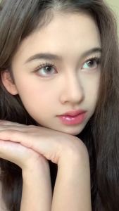Fine light brown contact with grade -1~-6.00 natural soft contact with solution 14.2mm