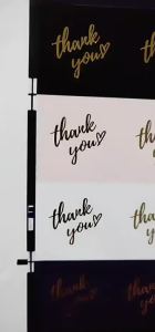 50-500pcs 1inch Blue Thank You Stickers For Envelope Sealing Labels Stationery Supplies Handmade Wedding Gift Decoration Sticker