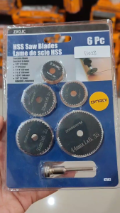 QBLADE Mata Gergaji Mini Gerinda Kayu HSS Set 6Pcs Hitam 11028