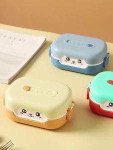 Food Grade 2-Compartments Microwaveable Kids Lunch Box