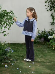 Jelly Baby | Bộ Áo Cardigan Mở và Quần Chuông Phong Cách Học Đường Mùa Thu