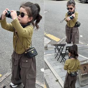 Classic Style Kids Bag Net Red Ocean Style Girl Baby Quilted Chain Bag Little Girl out Accessories Messenger Bag