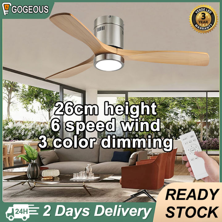 GOGEOUS ceiling fan with light modern design 3 blades big 42/48 inch ...