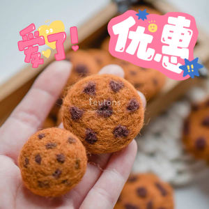 Original Djevon Cookies Super Fine Wool Felt Hair Clips And Elastic Bands Solid Finished Products Fashionable Hair Accessories