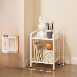 Bookshelf and Storage Shelf Floor Moving Door Rear Iron Art Minimalist Multi-Functional Free Combination Simple Kids Reading Bookcase