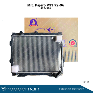 14119 MITSUBISHI PAJERO V31 1992-1996 RADIATOR ASSEMBLY M/T 422x578x32mm PA32 1ROW