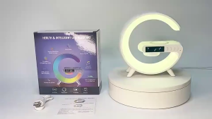 G63 Bluetooth Speaker 15W Wireless Charger Pad Stand Speaker Phone Charger RGB Night Light Smart Light Sound Machine