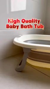 Foldable Baby Bath Easy to Fold Space-Saving Lightweight Rubber Material