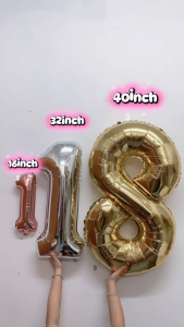 16inch Rose Gold Silver Digit Foil Inflatable Balloons For Wedding Decoration Rainbow Number Balloon Kids Birthday Part