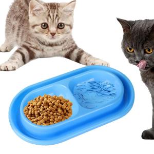 Pet Feeding Double Bowls Plastic Anti Ants Food Water Feeder For Dogs Cats Puppy Automatic Dog Feeder Dispenser Karate for Ants