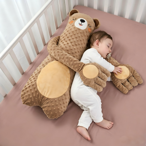 OIMG | Cartoon Baby Soothing Pillow Remote Control Music Tapping Soothes Palm Pillow Baby Sleeping Pillow for Newborn Patting Doll