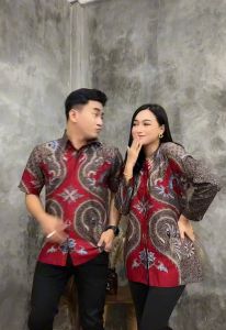 Batik Couple Seragam Kerja Batik Kapel Suami Istri Batik Couple Kondangan Baju Batik Wanita Atasan