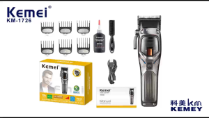 Kemei KM-1726 ปัตตาเลี่ยนตัดผมไร้สาย อุปกรณ์ครบชุด ตัดผมไฟฟ้า กันขอบ กันลาย สินค้าพร้อมส่ง