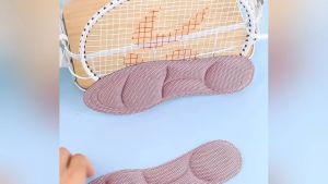 5D Sponge Comfort Insoles Shoe Inserts Liners Cushion Breathable Absorption Arch Pain Barefoot Support Heel Pain Relief Insoles for Men Women