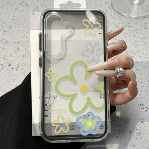 Clear 2in1 Flower Case For Samsung A57 5G Cover A55 A56 A37 A36 A35 A17 A53 A54 A34 A26 A07 S26 Ultra S25 S23 S22 S24 Plus Funda