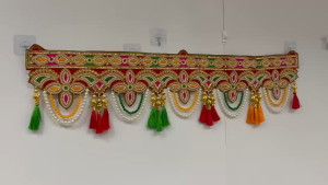 Traditional Handmade Welcome Toran Set | Decorative Door Hanging for Main Entrance Home Pooja Room Diwali & Festival Decor (Size - 3 ft Pack of 1)
