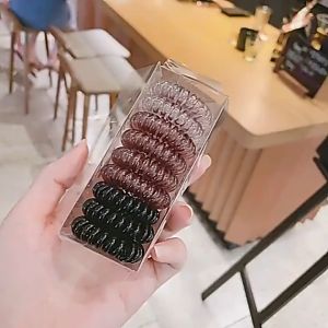 9PC กิจกรรมการดำเนินการ [จัดส่งในกทม] เครื่องประดับผมแฟชั่น ยางรัดผม สีน่ารัก ยางรัดผมเกลียว