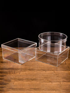 Large 20cm Transparent Acrylic Plastic Box with Lid Wedding Gift Packaging Empty Box for Wedding Favors Simple Style Mirror Polished Surface