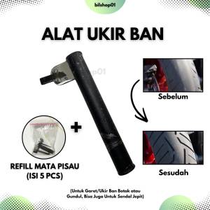 Alat Ukir Ban dan Reffil Mata Pisau 5pcs