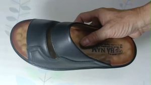 Dép Nam Quai Ngang HA NAM Da Bò Thật Cao Cấp DNA2186