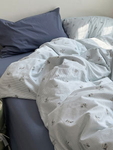 Pure Cotton Floral Printed Single Piece Duvet Cover Quilt Insert Case 150x200 Bedding Cover 1.8 Quilt 200x230 Bedding Accessories