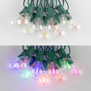 Đầy Màu sắc G40 bóng đèn LED Đèn dây EU 220V đường phố Vòng hoa không thấm nước kết nối RGB vườn tiệc cưới năm mới trang trí đèn giáng sinh