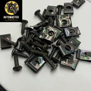 AUTOMASTER Motorcycle Car Body Bolt Body Clip Bolt Flarings Bolt With Clip Nut Screw Nut Universal
