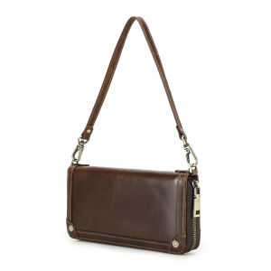 Contacts Ví cầm tay da thật Ví cho Nam Ví đựng thẻ Túi điện thoại ví đựng tiền Túi xách nam túi ví nam dài ví