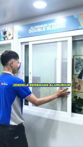 Tidy Jendela Double Sliding Kanan + Kiri WGW1210-2P 120X100 Cm Putih