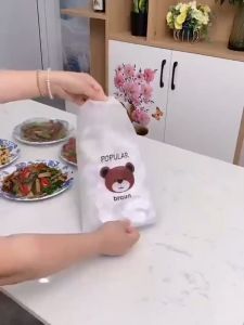 [SET 100 CHIẾC] Màng bọc thực phẩm co giãn siêu dai có chun kèm túi gấu - Mũ chùm đầu dùng 1 lần tiện lợi (TNL100)