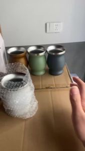 Bộ Cốc Uống Yerba Mate Bằng Thép Không Gỉ 304 Dung Tích 230ML Kèm Ống Hút Và Bàn Chải Vệ Sinh - Cốc Trà Hai Lớp Giúp Trải Nghiệm Pha Chế Được Nâng Cao