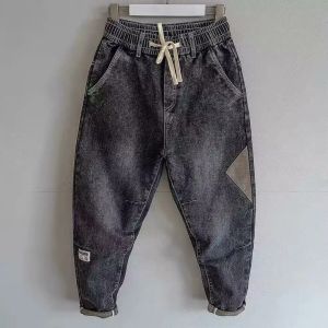 กางเกงขายาวทรงหลวมสไตล์ฮาราจูกุสำหรับผู้ชาย กางเกงขายาวทรงหลวมเอวสูง ทรงหลวม ทรงหลวม กางเกงขายาวทรงหลวม