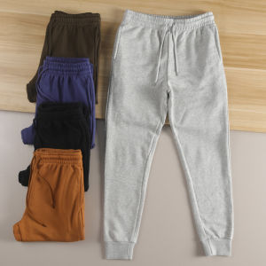 Mens Slim Fit Sporty Casual Pants Trendy Calf-Length Elastic Waist Sweatpants Comfortable Breathable Autumn Wear