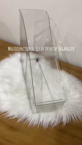 Multifunctional Transparent Desktop Cosmetic Organizer Space Saving Stackable Vanity Countertop Storage Toiletries Bin